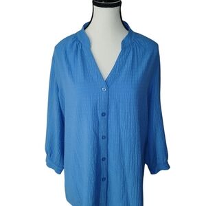White Stag Blue Button Down Shirt